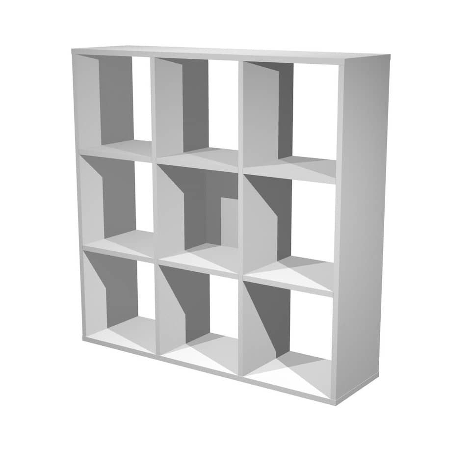 Libreria componibile Artexport Maxicolor - 9 caselle - 104x29,2x103,9 cm - Grigio alluminio - 9MaxC-5