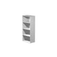 EC - Mobile a giorno alto Artexport Presto 3 ripiani regolabili 80x44x180 cm grigio alluminio - 50038/5 + 50039/5