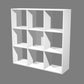 Libreria componibile Artexport Maxicolor - 9 caselle - 104x29,2x103,9 cm - Bianco 9MaxC-3