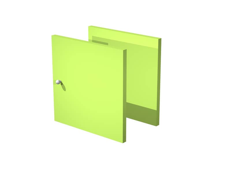 Coppia di antine per libreria componibile Artexport Maxicolor - 32,2x32,2 cm - verde neon - 2A-MaxC-V