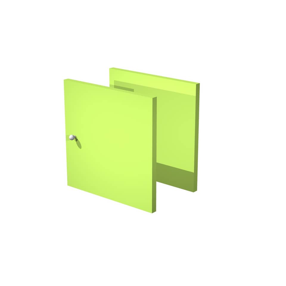 Coppia di antine per libreria componibile Artexport Maxicolor - 32,2x32,2 cm - verde neon - 2A-MaxC-V