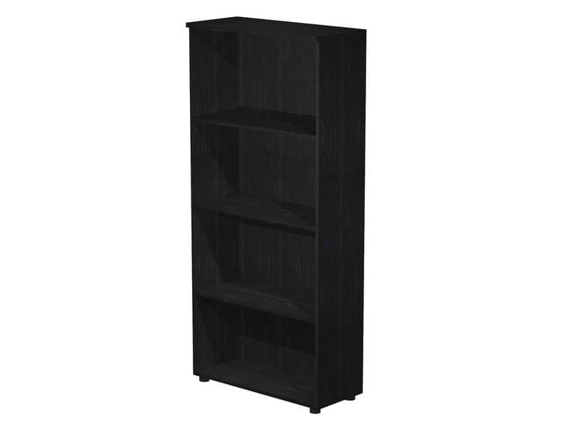 Mobile a giorno alto Artexport Presto 3 ripiani regolabili 80x35x180 cm nero venato frassino - 038+039/8