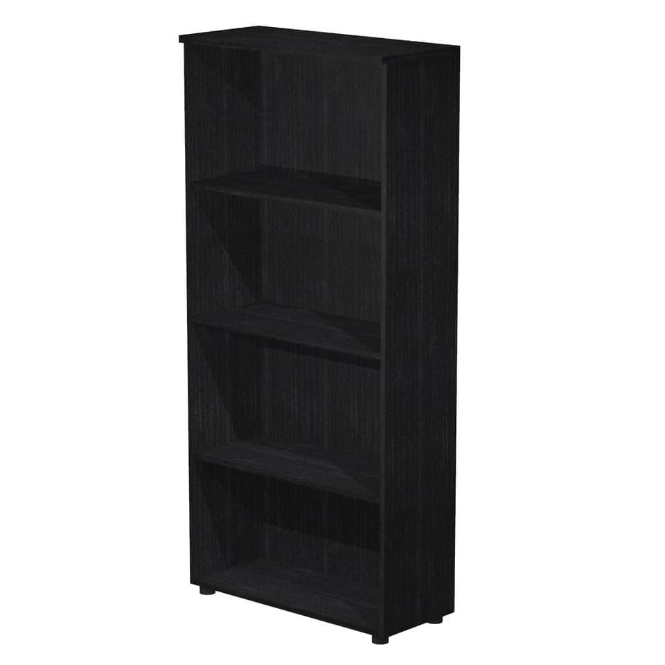Mobile a giorno alto Artexport Presto 3 ripiani regolabili 80x35x180 cm nero venato frassino - 038+039/8