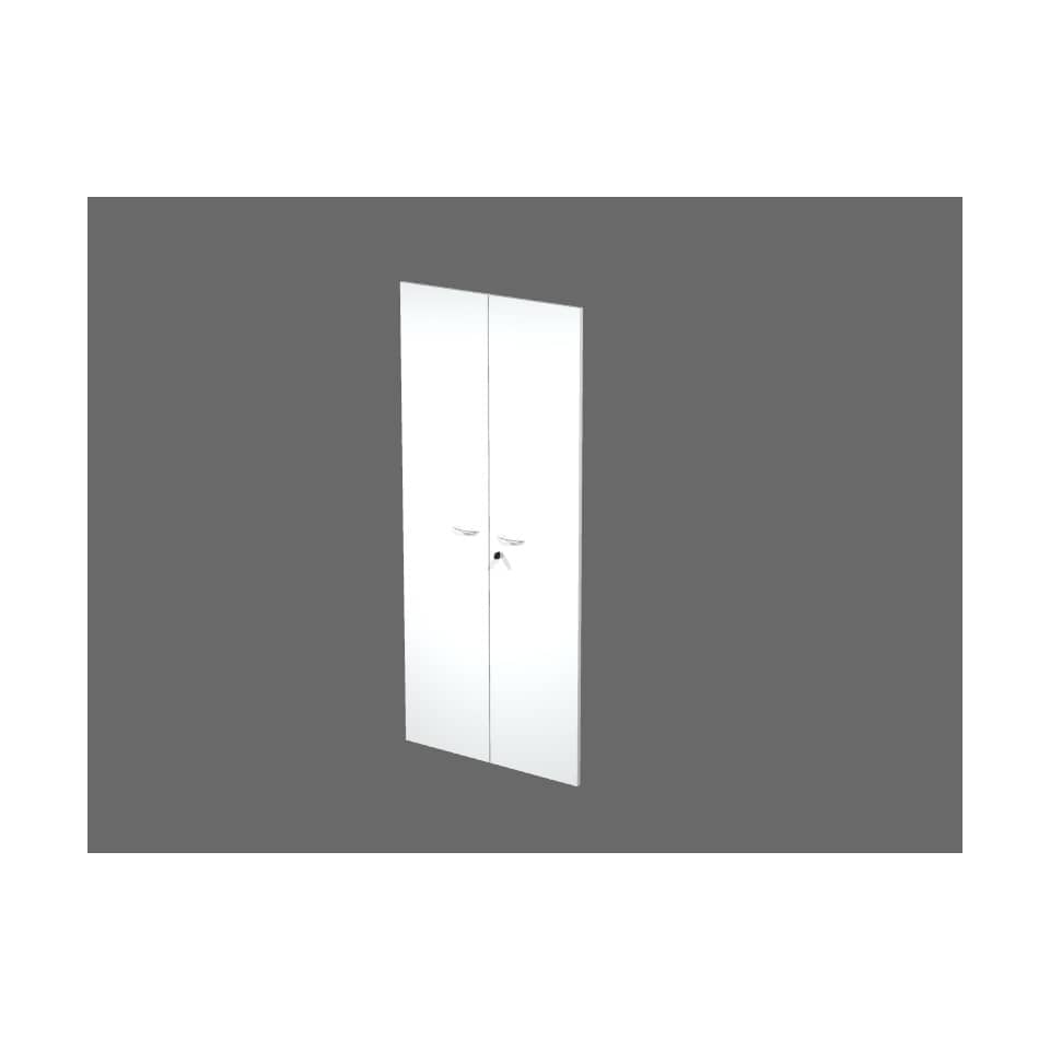 Coppia ante con serratura Artexport in melaminico per mobile alto Presto 80x175 cm bianco - 60075/M/3