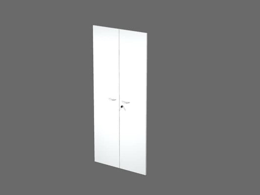 Coppia ante con serratura Artexport in melaminico per mobile alto Presto 80x175 cm bianco - 60075/M/3