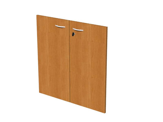 Coppia ante con serratura Artexport in melaminico per mobile basso Presto 80x67 cm noce chiaro - 60067/M/4