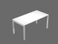 Scrivania per open space Artexport Bridge 160x80x72,5 cm - piano bianco - fianchi in metallo - SOL160-3