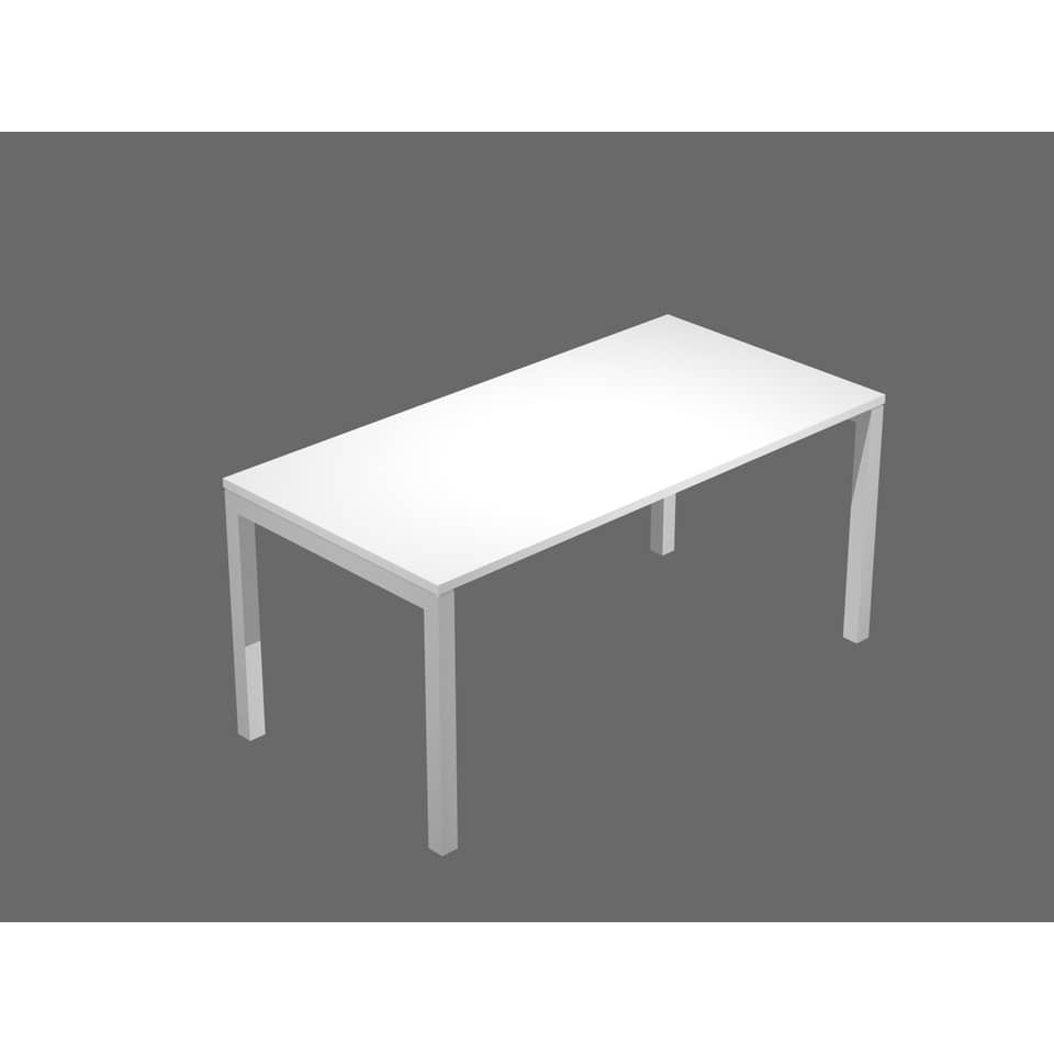 Scrivania per open space Artexport Bridge 160x80x72,5 cm - piano bianco - fianchi in metallo - SOL160-3