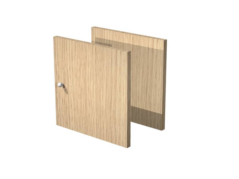 Coppia di antine per libreria componibile Artexport Maxicolor - 32,2x32,2 cm - rovere - 2A-MaxC-C