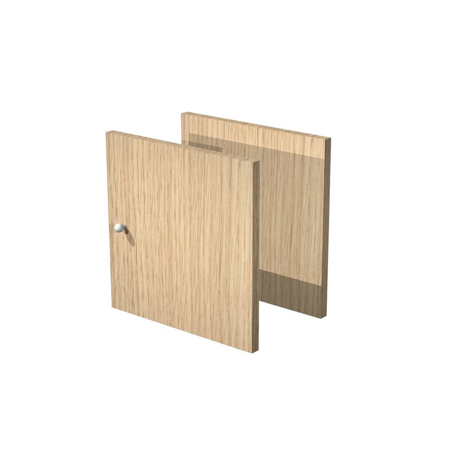 Coppia di antine per libreria componibile Artexport Maxicolor - 32,2x32,2 cm - rovere - 2A-MaxC-C