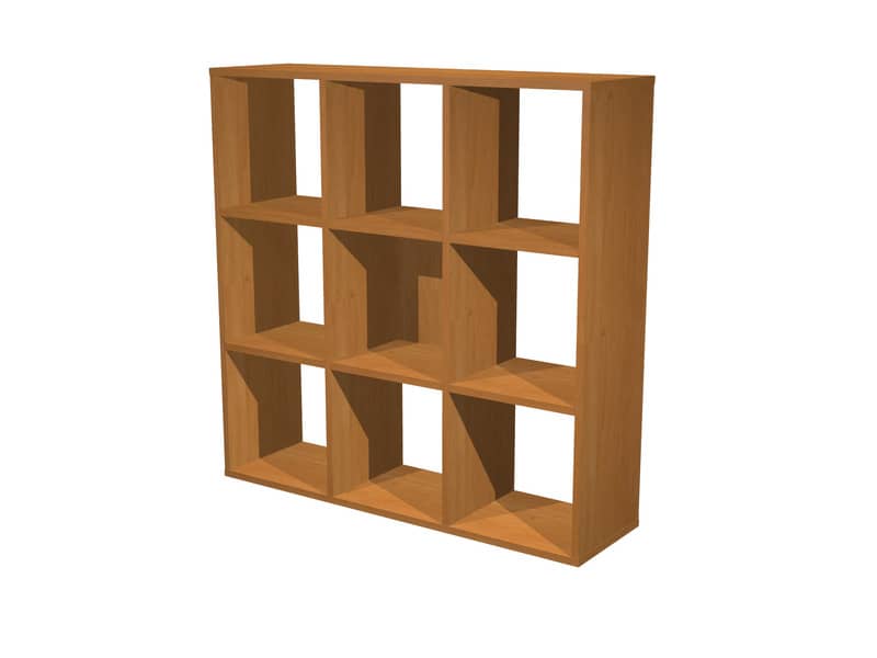 Libreria componibile Artexport Maxicolor - 9 caselle - 104x29,2x103,9 cm - Noce chiaro - 9MaxC-4
