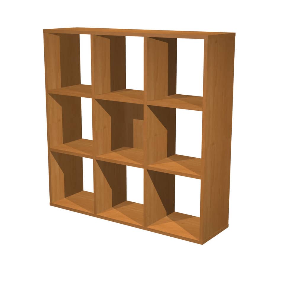 Libreria componibile Artexport Maxicolor - 9 caselle - 104x29,2x103,9 cm - Noce chiaro - 9MaxC-4