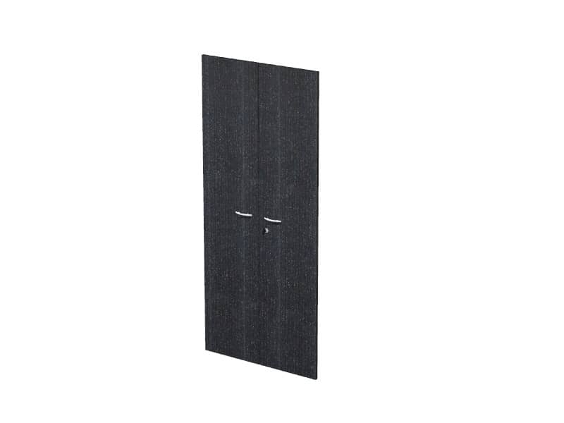Coppia ante con serratura Artexport in melaminico per mobile alto Presto 80x175 cm nero venato frassino - 60075/M/8
