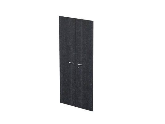 Coppia ante con serratura Artexport in melaminico per mobile alto Presto 80x175 cm nero venato frassino - 60075/M/8