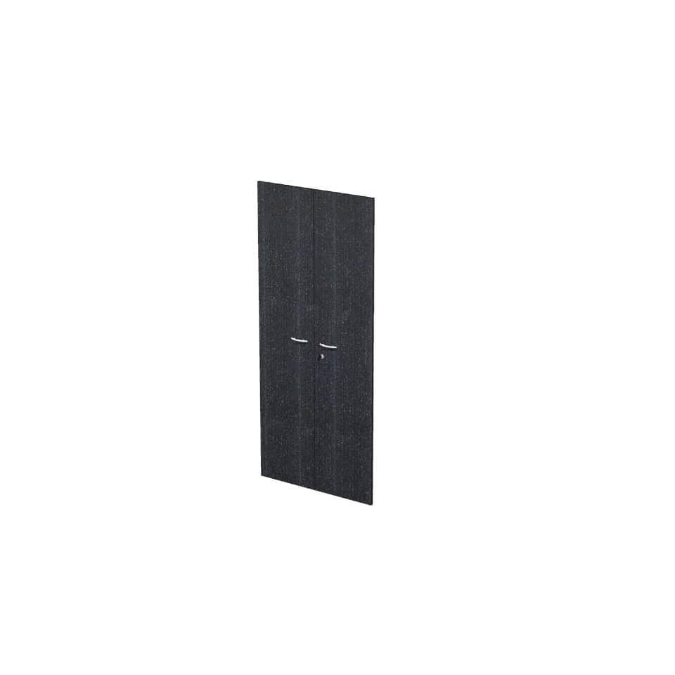 Coppia ante con serratura Artexport in melaminico per mobile alto Presto 80x175 cm nero venato frassino - 60075/M/8
