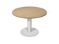 Tavolo riunione rotondo Artexport Flex Ø 80 cm - H.73 cm piano rovere - gamba in metallo alluminio - PR80+BASE42-C