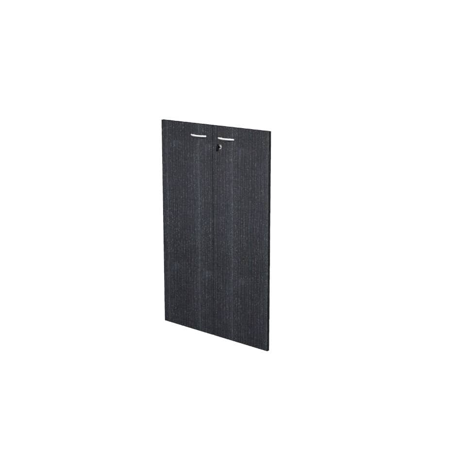 Coppia ante con serratura Artexport in melam. per mobile medio Presto 80x115 cm nero venato frassino - 60069/M/8