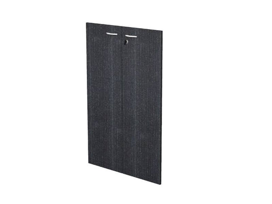 Coppia ante con serratura Artexport in melam. per mobile medio Presto 80x115 cm nero venato frassino - 60069/M/8