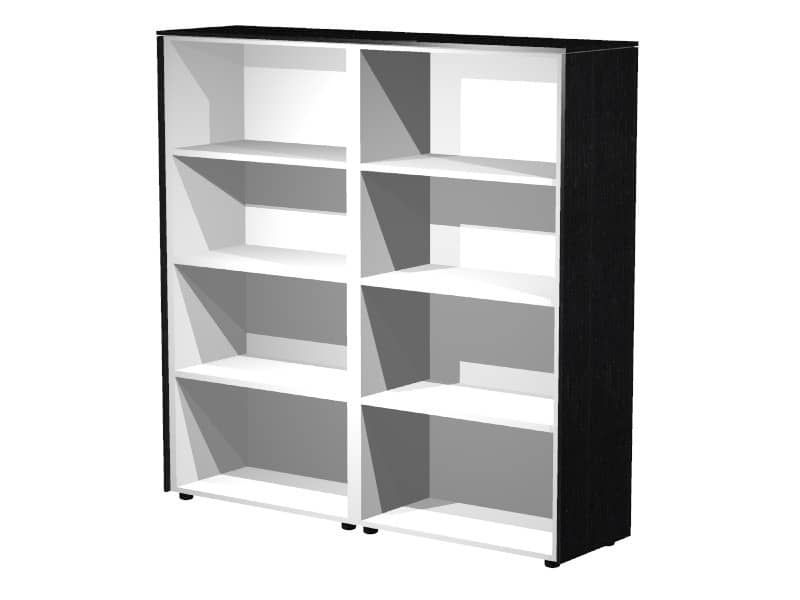 Mobile a giorno alto Artexport Flora doppio 163x43x158,2 cm top e fianchi nero venato frassino - 937C/8