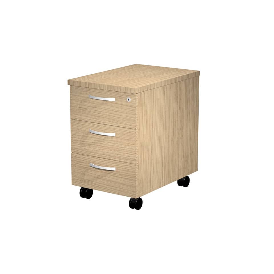 Cassettiera 3 cassetti Artexport Bridge 44x60x60 cm - rovere - C3-C
