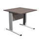 Scrivania Artexport Presto 80x80xH.72cm piano frassino toscano - fianchi in metallo a L color alluminio 001+30511/F