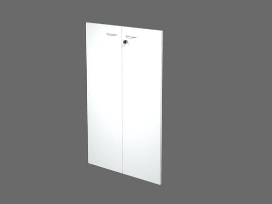 Coppia ante con serratura Artexport in melaminico per mobile medio Presto 80x115 cm bianco - 60069/M/3