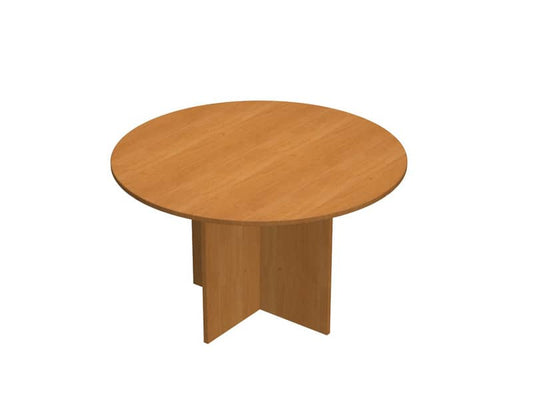 Tavolo riunione rotondo Artexport Presto Ø120xH.72 cm piano e gambe noce chiaro 60121/4