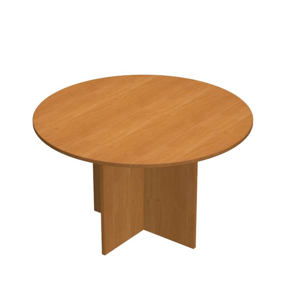 Tavolo riunione rotondo Artexport Presto Ø120xH.72 cm piano e gambe noce chiaro 60121/4