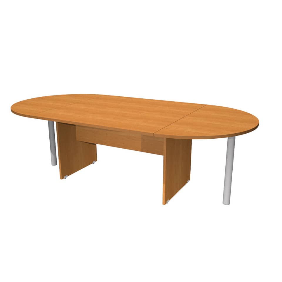 Tavolo riunione ovale Artexport Presto 220x110xH.72 cm piano e struttura noce chiaro - TR/220/4