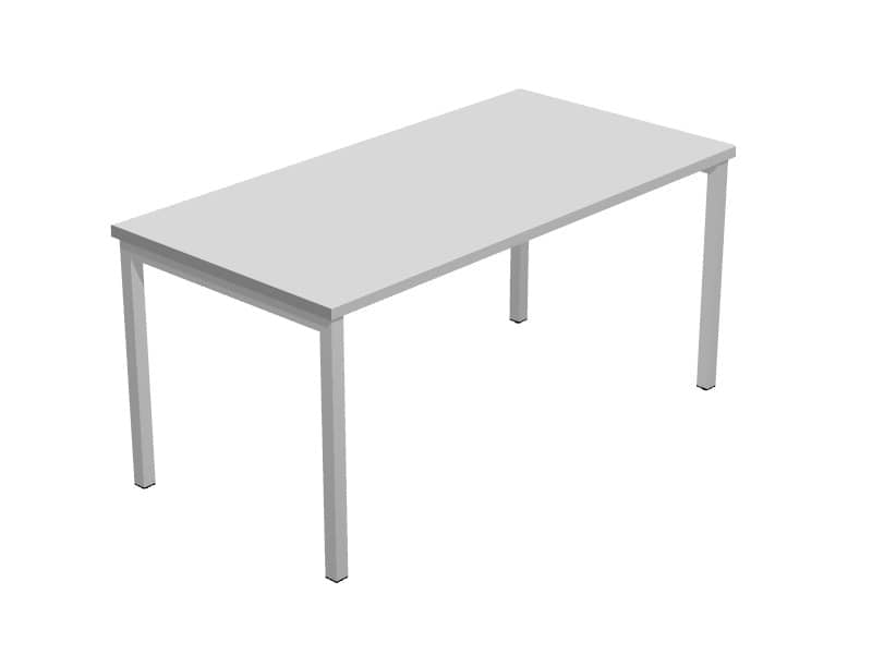 Scrivania Artexport Presto Venere Plus 140x80x72,5 cm piano grigio - gambe in metallo - 66002 + 86711N  + 86307N/9