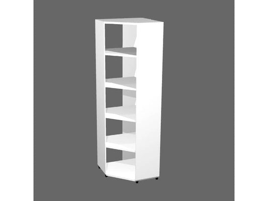 Libreria alta angolare componibile Artexport Protocollo - 59,6x59,6x196 cm Bianco - LA-Ang-3