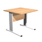 Scrivania Artexport Presto 80x80xH.72cm piano faggio - fianchi in metallo a L color alluminio - 001+30511/6
