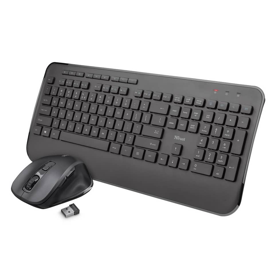Set tastiera e mouse Trust Mezza  nero - 23396