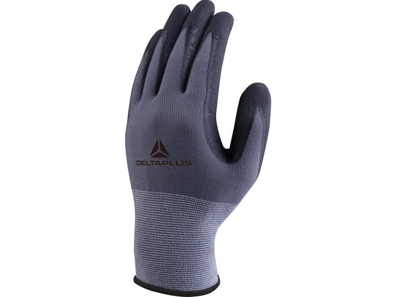 Guanto da lavoro Delta Plus Tricot Poliammide Spandez-Palmo Nitrile/Pu+Spuntoni taglia 7 - VE727NO07