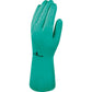 Guanto da lavoro Delta Plus Nitrile floccato cotone 33 cm verde taglia 7 - VE801VE07