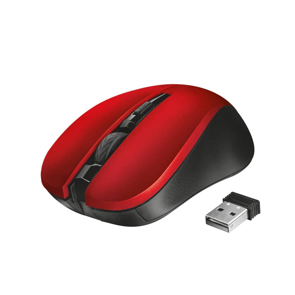 Mouse wireless Trust Mydo Silent Click  rosso - 21871