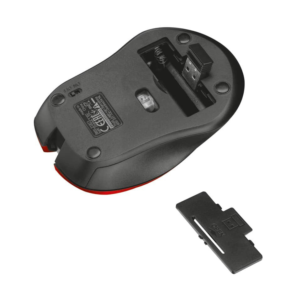 Mouse wireless Trust Mydo Silent Click  rosso - 21871