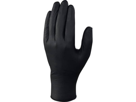 Guanti monouso Delta Plus Venitactyl nero nitrile non talcato taglia 10/11 Conf. 100 pezzi - V1450B10010