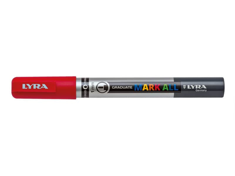 Marcatore a tempera LYRA Graduate Mark All punta tonda 1 mm rosso L6810018