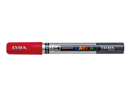 Marcatore a tempera LYRA Graduate Mark All punta tonda 1 mm rosso L6810018