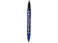 Marcatore permanente doppia punta Pentel Twin Tip tratti F-M blu N75W-CE