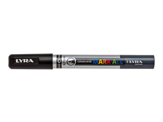 Marcatore a tempera LYRA Graduate Mark All punta tonda 0,7 mm nero L6800099