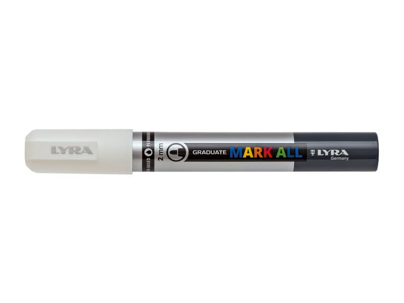 Marcatore a tempera LYRA Graduate Mark All punta tonda 2 mm bianco L6820001