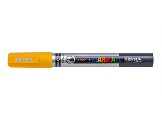 Marcatore a tempera LYRA Graduate Mark All punta tonda 0,7 mm giallo L6800007