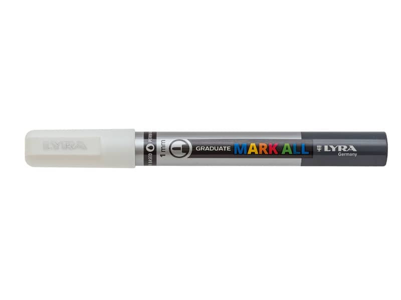 Marcatore a tempera LYRA Graduate Mark All punta tonda 1 mm bianco L6810001