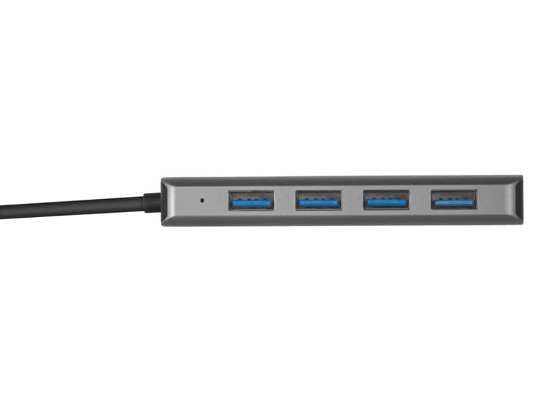Hub Halyx Aluminium USB-C to 4-Port Trust silver 23328