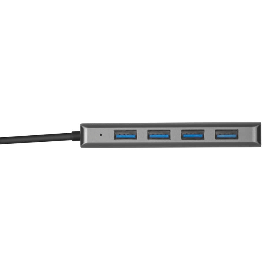 Hub Halyx Aluminium USB-C to 4-Port Trust silver 23328