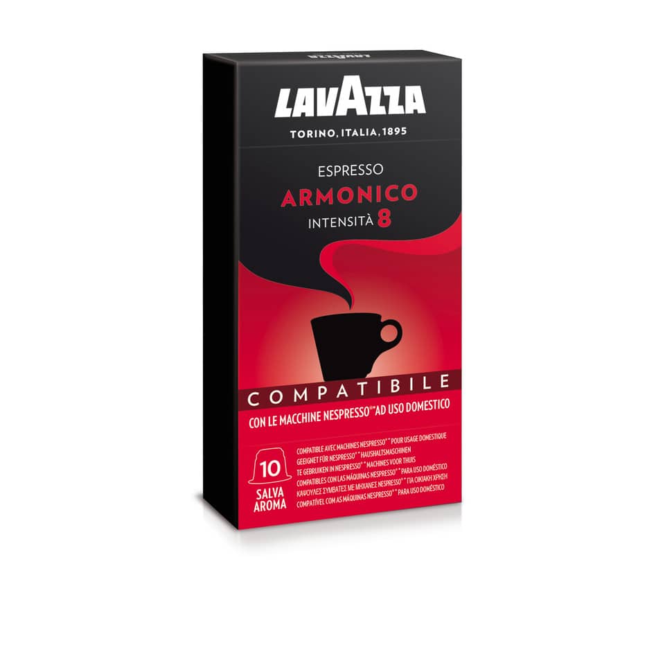 Cialde caffè Lavazza compatibili Nespresso gusto armonico Conf. 10 cialde - 8102
