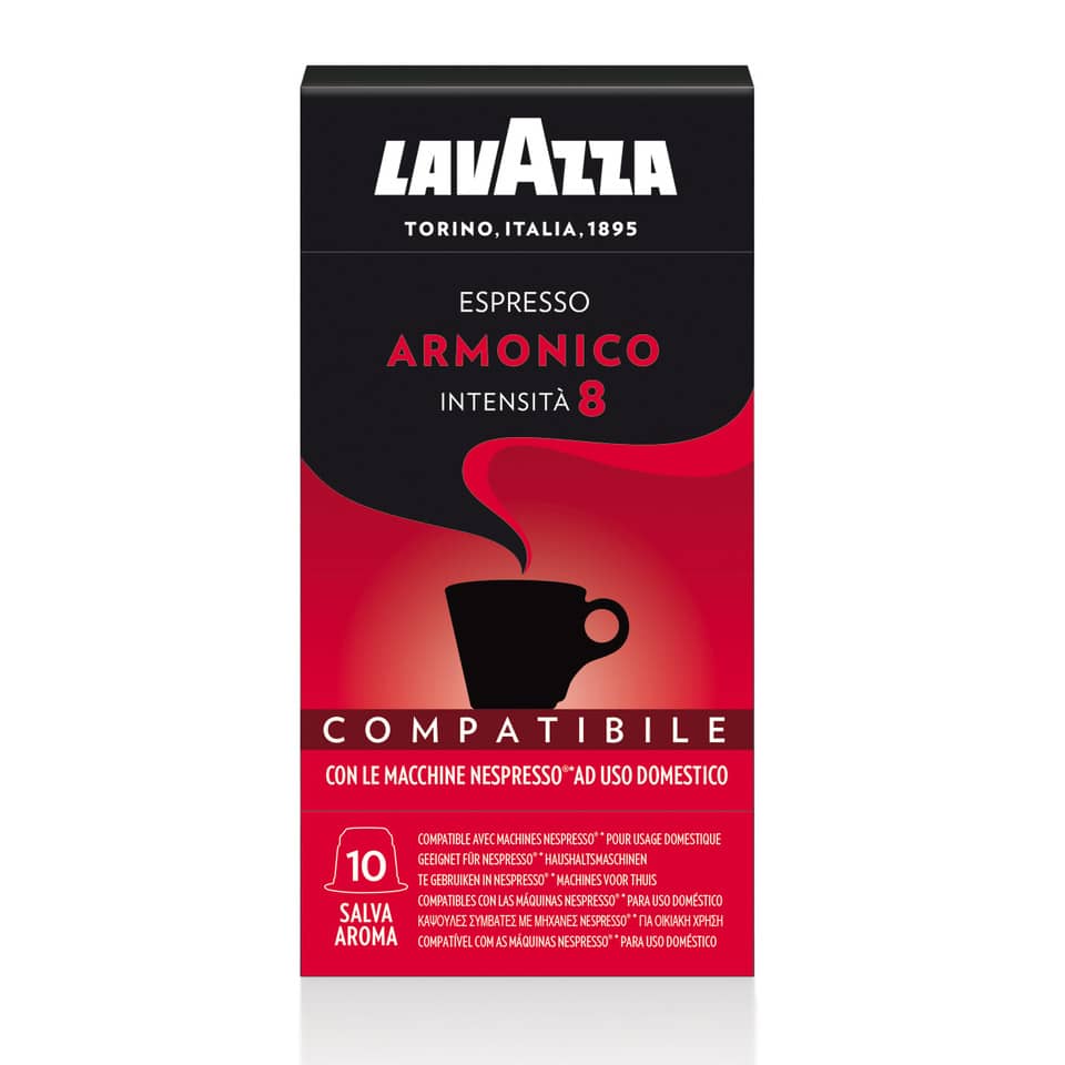 Cialde caffè Lavazza compatibili Nespresso gusto armonico Conf. 10 cialde - 8102