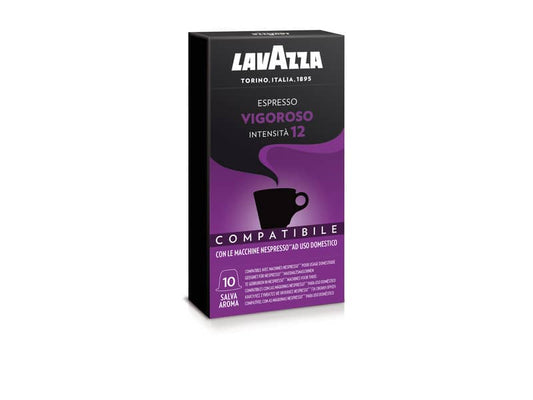 Cialde caffè Lavazza compatibili Nespresso gusto vigoroso Conf. 10 cialde - 8133